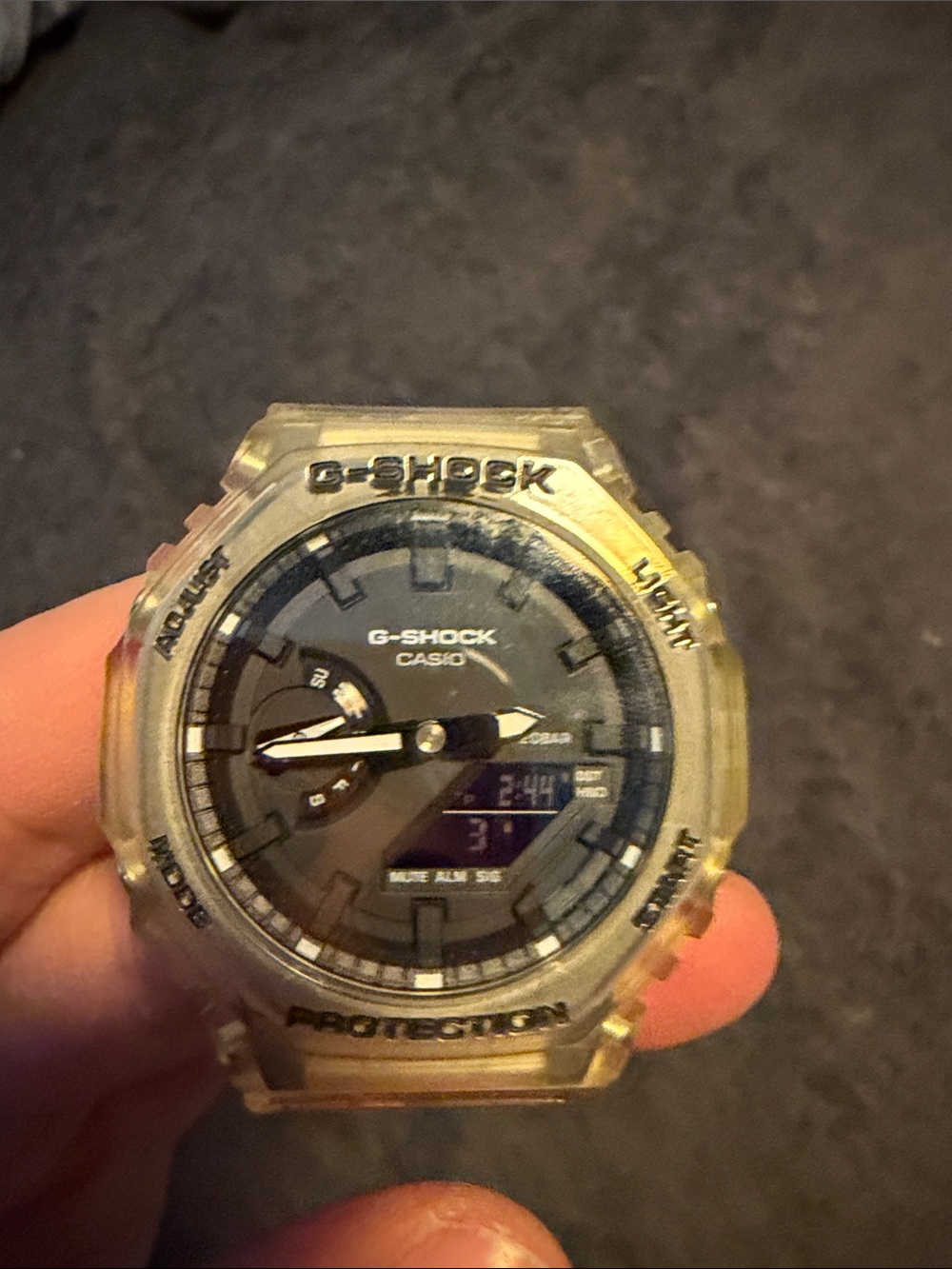 G-Shock Casio Transparent Bezel Black Dial Watch